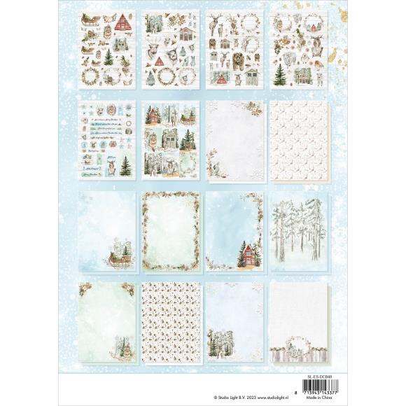 Snowy Christmas - Block de cartulinas y decoraciones