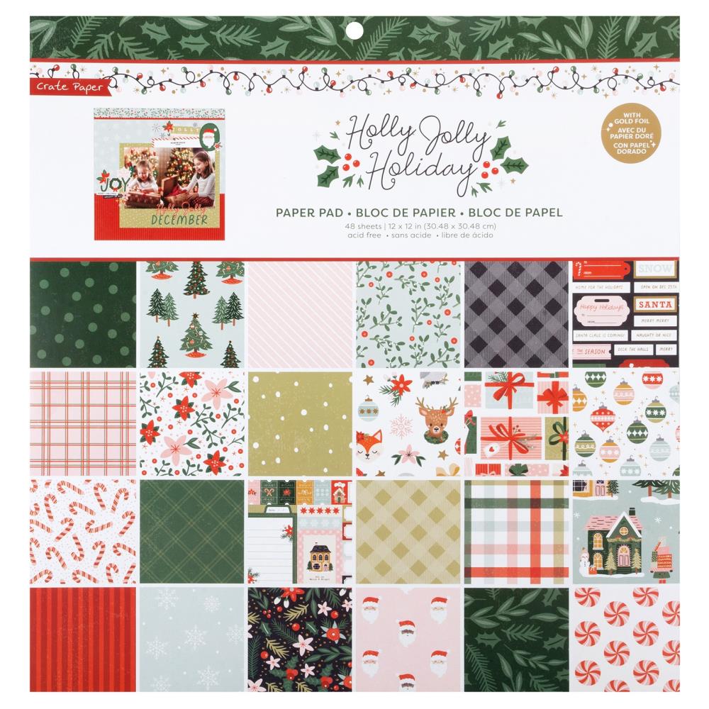 Holly Jolly - Block de Papel 12x12