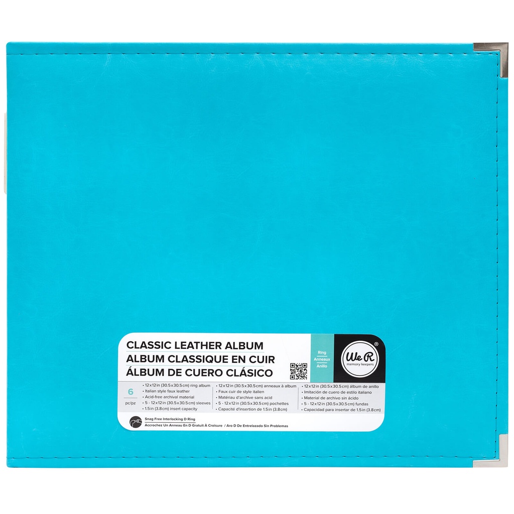 Album 12x12 Cuero Aqua