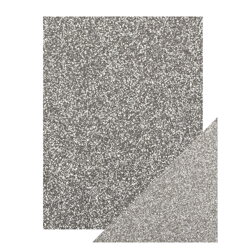 Craft Perfect Cartulina con Glitter  Plata 8,5 x 11 pulgadas.