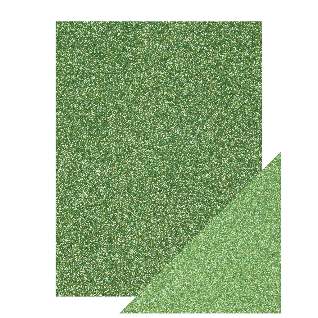 Craft Perfect Cartulina con Glitter  Verde 8,5 x 11 pulgadas.