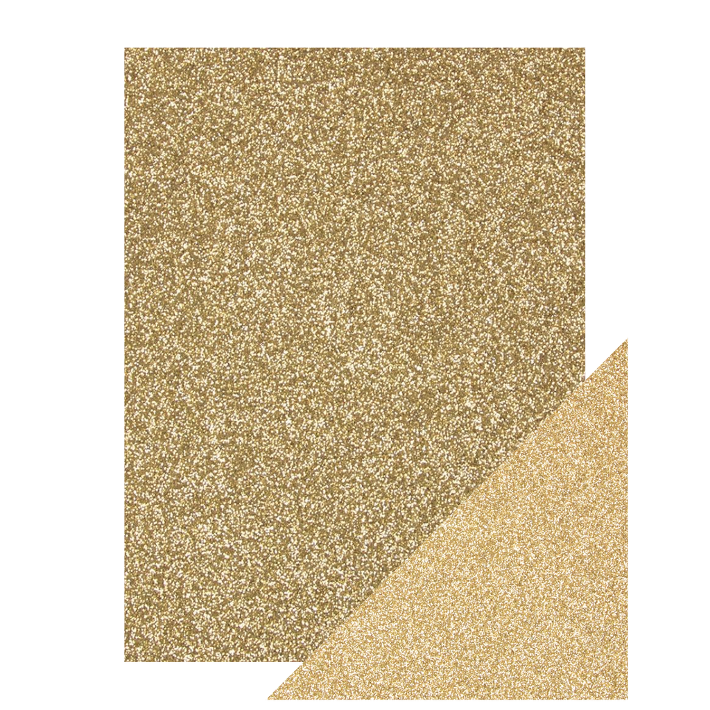 Craft Perfect Cartulina con Glitter  Polvo Dorado 8,5 x 11 pulgadas.