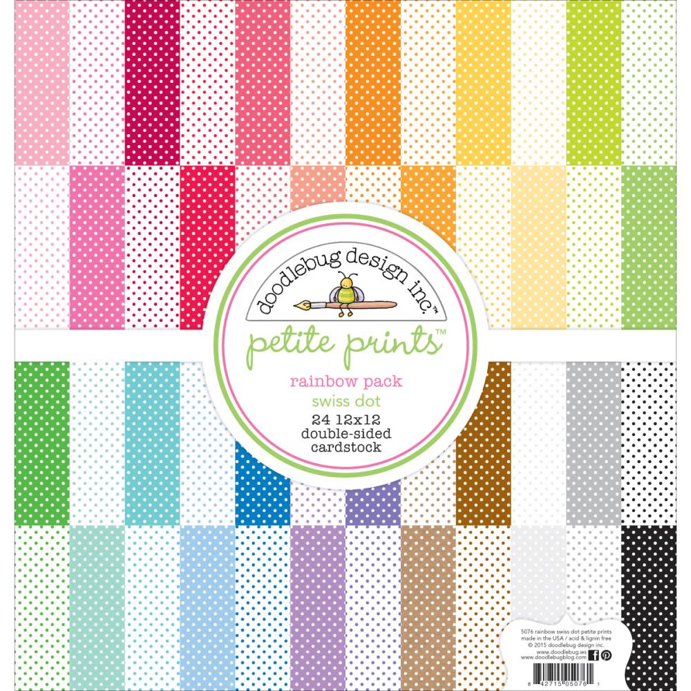 Doodlebug Petit Prints - Block de Papel 12x12 doble cara