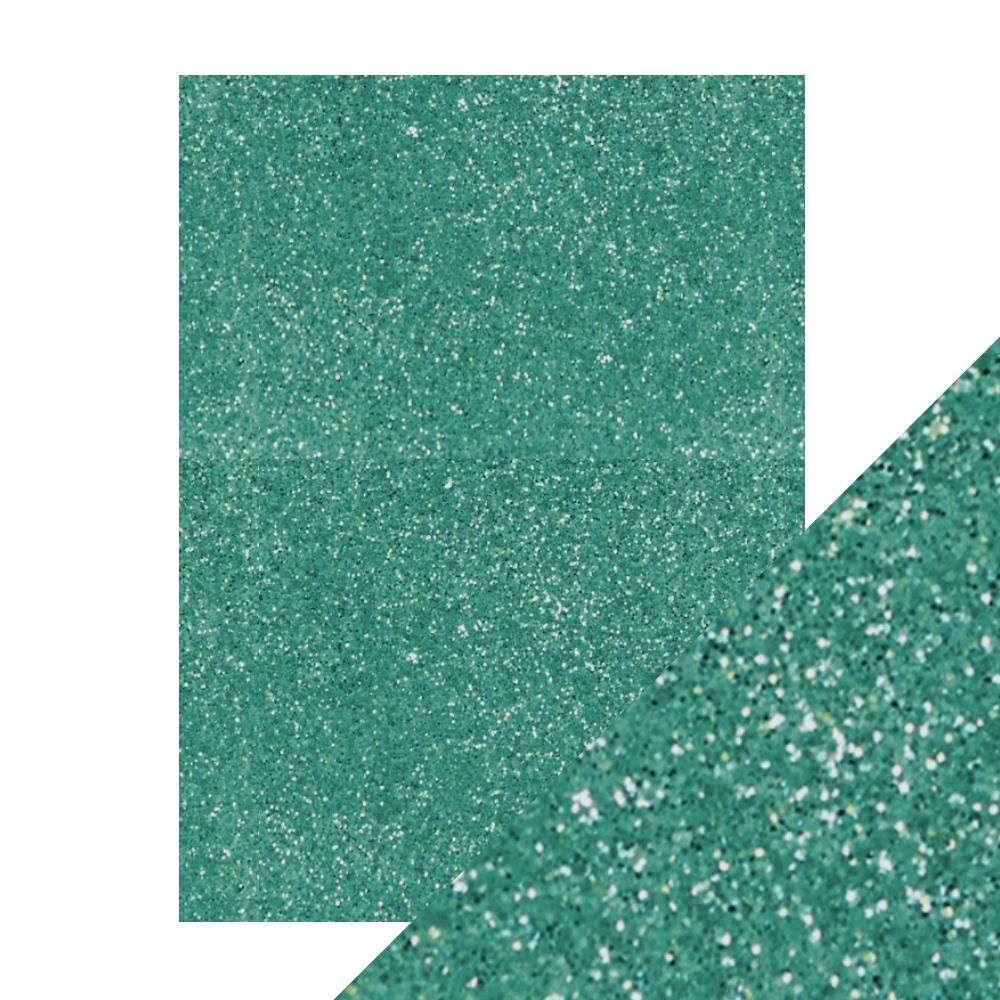 Craft Perfect Cartulina Glitter/Escarchada Lago Turquesa 8,5 x 11 pulgadas.