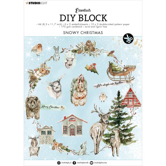 Snowy Christmas - Block de Papel y decoraciones