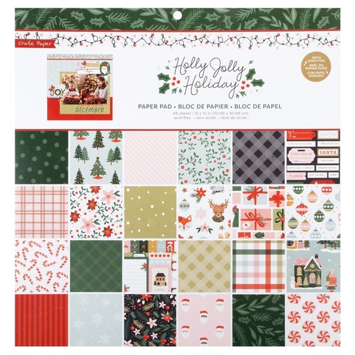 [709994] Holly Jolly - Block de Papel 12x12