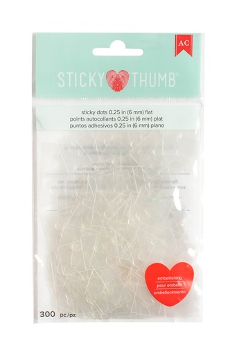 [340274] Sticky Thumb Puntos de Goma Planos 0,25 in