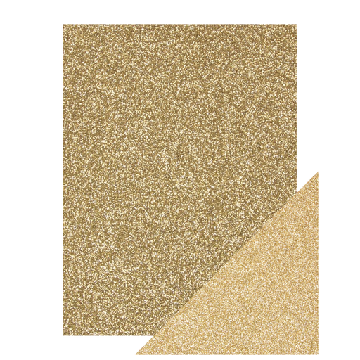 [605350] Craft Perfect Cartulina con Glitter  Polvo Dorado 8,5 x 11 pulgadas.