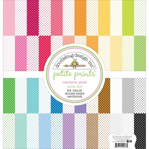 [531418] Doodlebug Petit Prints - Block de Papel 12x12 doble cara