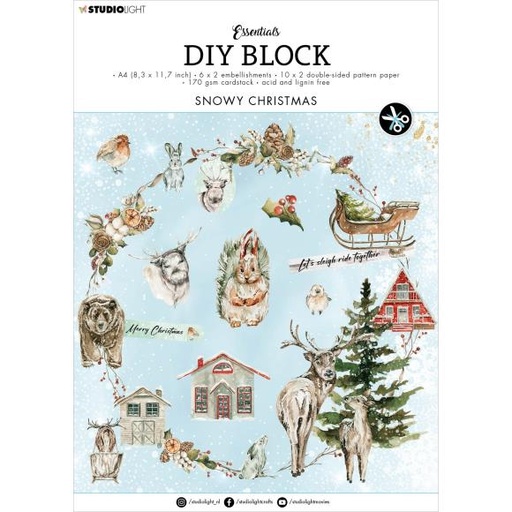 [696606] Snowy Christmas - Block de Papel y decoraciones